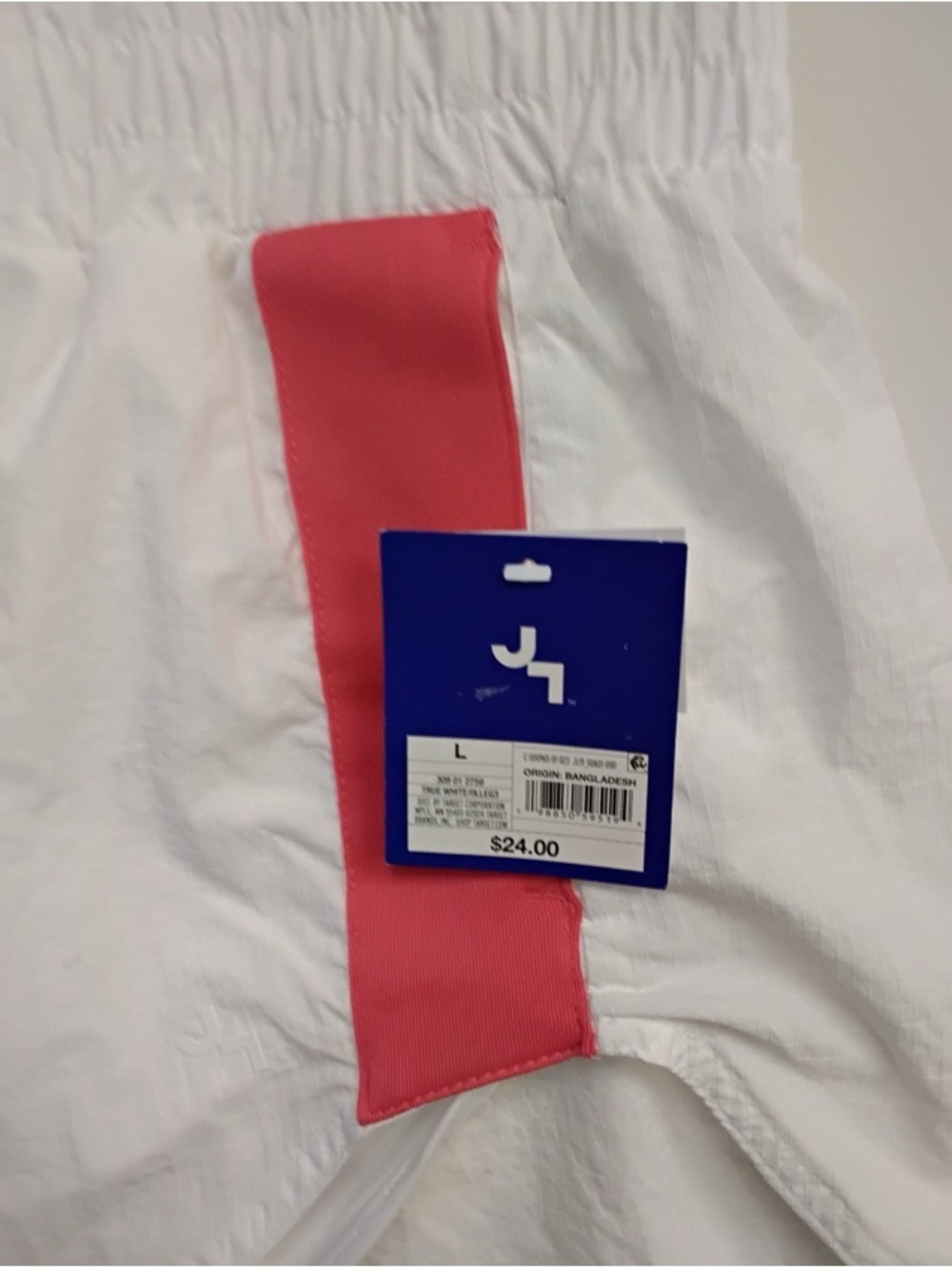 JoyLab NWT White Athletic Shorts w/ Pink Trim - Size L - Picture 4 of 4